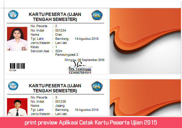 [Program .Xlsx] Aplikasi Gratis Cetak Kartu Ujian Siswa 2015 Dengan
Photo Dan Barcode