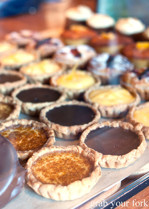 Custard tarts, chocolate tarts and lemon tarts at The Grounds of Alexandria