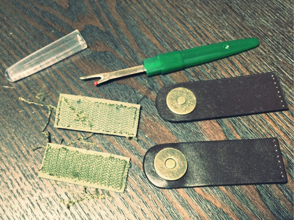 バッグに付いていたマジックテープをマグネットボタンに付け換える Magic Tape To Magnet Button For Bag Memowiki V5