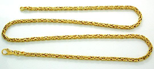 Originalfoto KÖNIGS-KETTE MASSIV NEU GELBGOLD, GOLDKETTE IN 14 KARAT