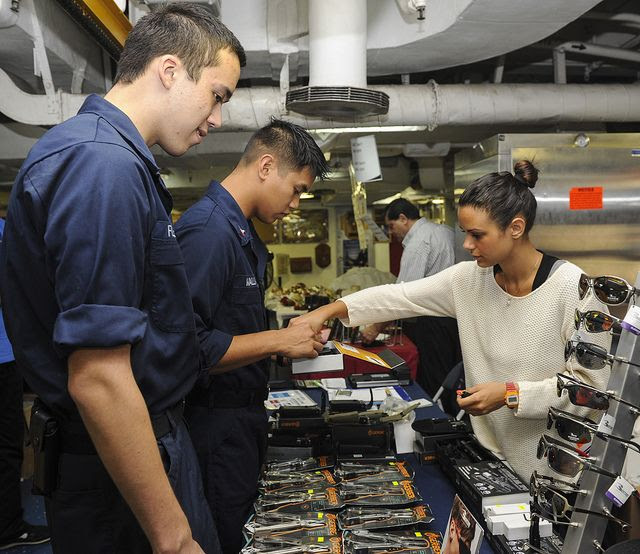 ... Navy Exchange authorized vendors on board the aircraft carrier USS