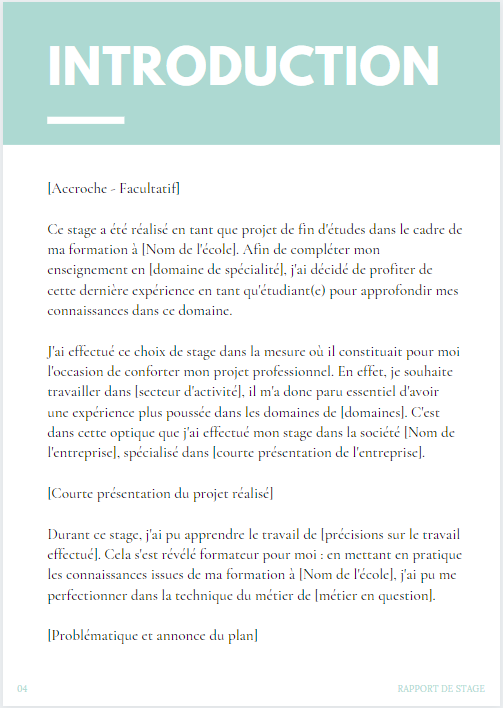 Comment Faire Un Rapport De Stage Avec Brio Exemple Detaille