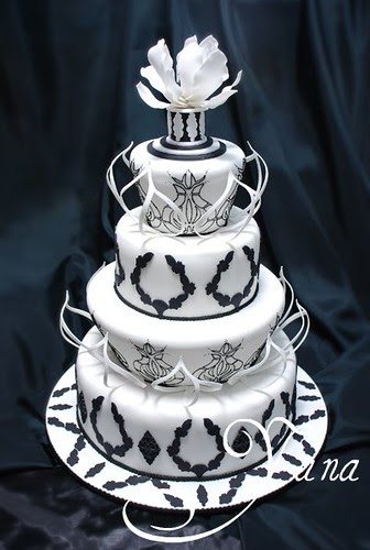 Wedding Cake Black And White