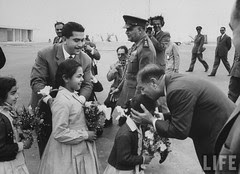 Prime Minister of Iraq Ahmed Hassan Baker reception in Cairo 1962