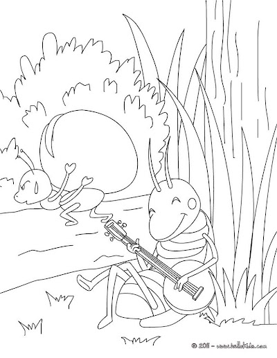 Grasshopper Coloring Page