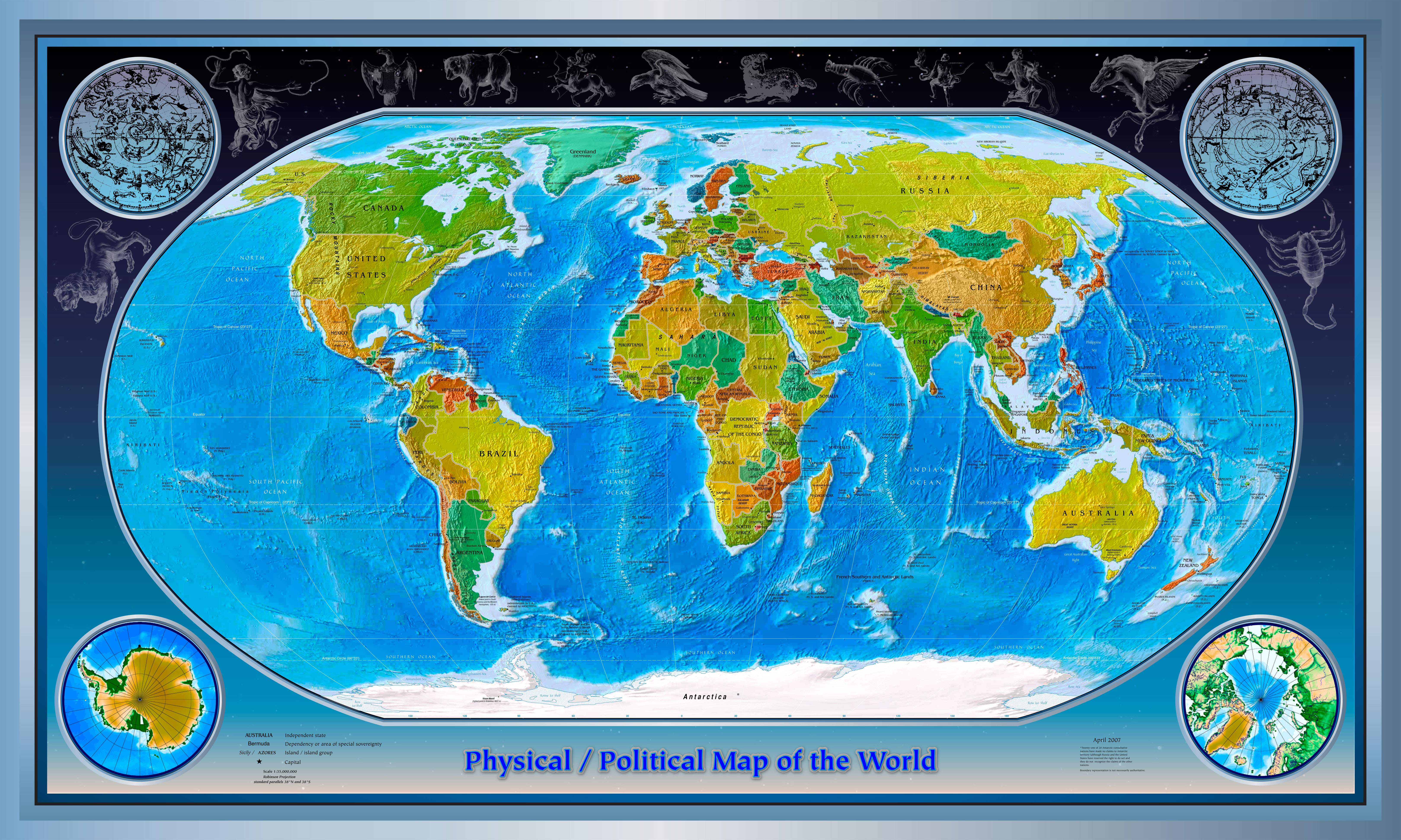 Political World Map 2008