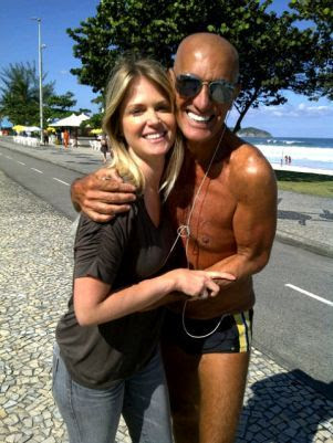 Amin Khader posa ao lado de Susana Werner após confusão / Foto: Divulgação/Twitter