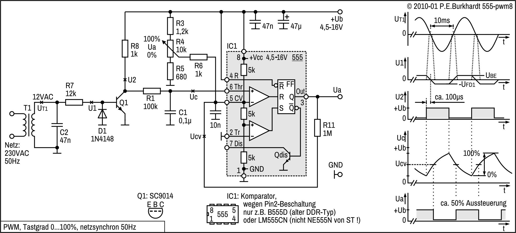 Pegons-web PWM mit 555