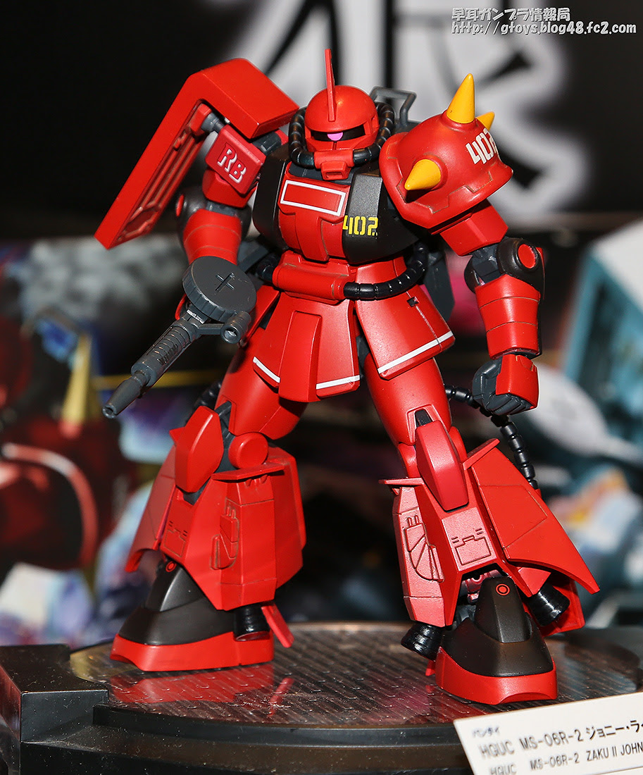 Hguc Ms 06r 2 ジョニー ライデン専用ザク の塗装完成見本を展示 13 第53回 全日本模型ホビーショーの現地レポート 早耳ガンプラ情報局