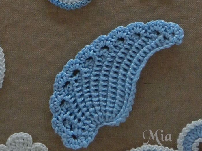 Crochet wing, Free pattern