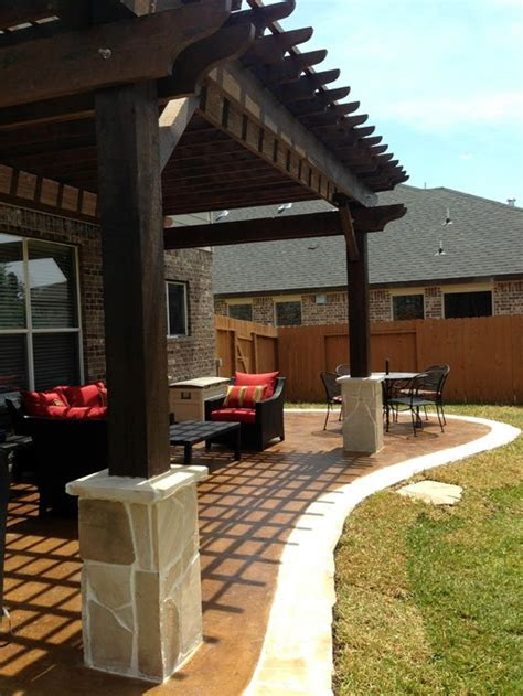 dark stain pergola