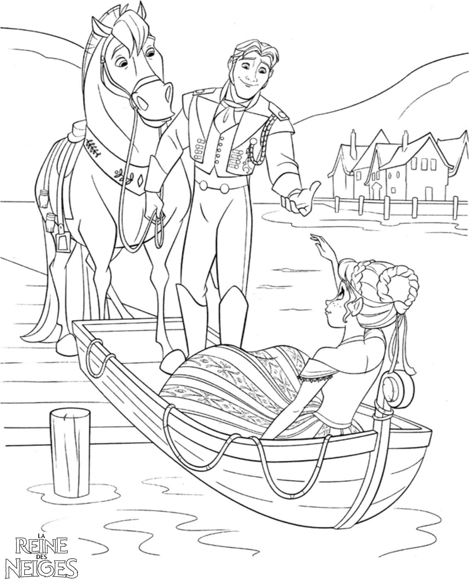 Coloriage reine des neiges gratuit dessin a imprimer 193