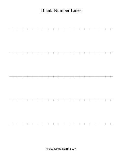The Blank Number Line Number Sense Worksheet