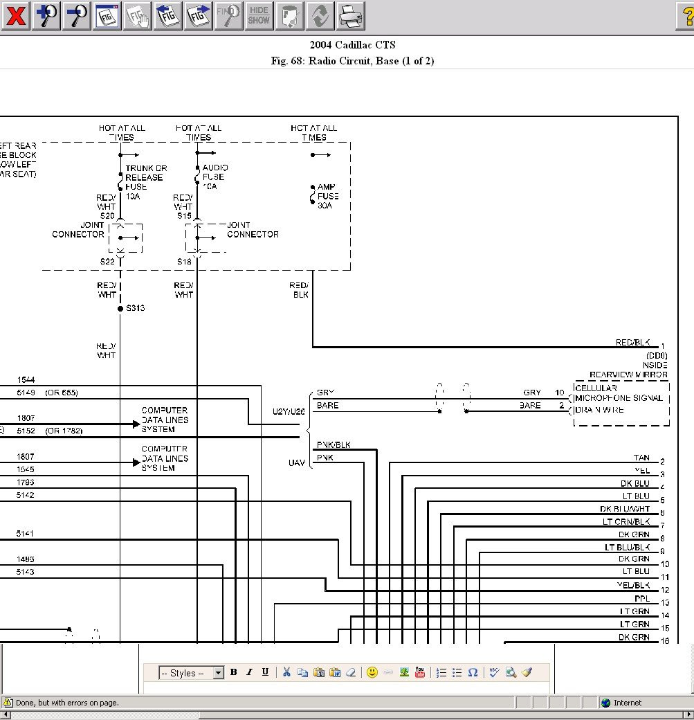 Cadillac Stereo Wiring Diagrams - Wiring Diagram and Schematic