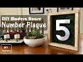 DIY - MODERN HOUSE NUMBER PLAQUE