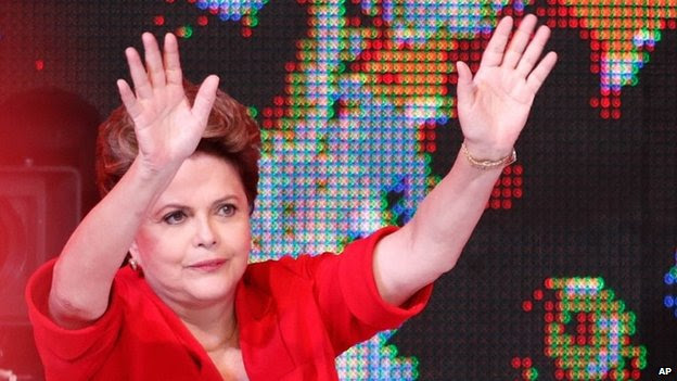 Dilma Rousseff at the party conference in Brasilia