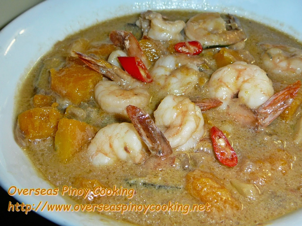 Prawn and Pumpkin in Coconut Milk