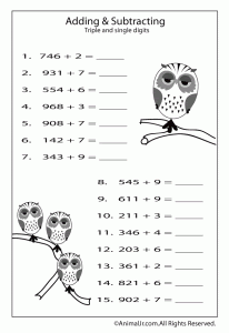 Fun Math Worksheets for Kids | Animal Jr.