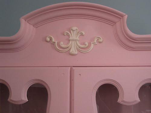 Painted China Cabinet, Pink, Finished 3