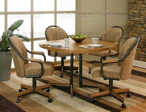 caster chair company  piece caster dining set  swivel