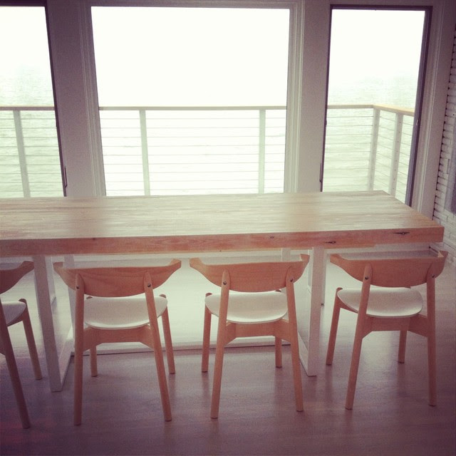 Custom Butcher Block Table and Bench - Contemporary ...
