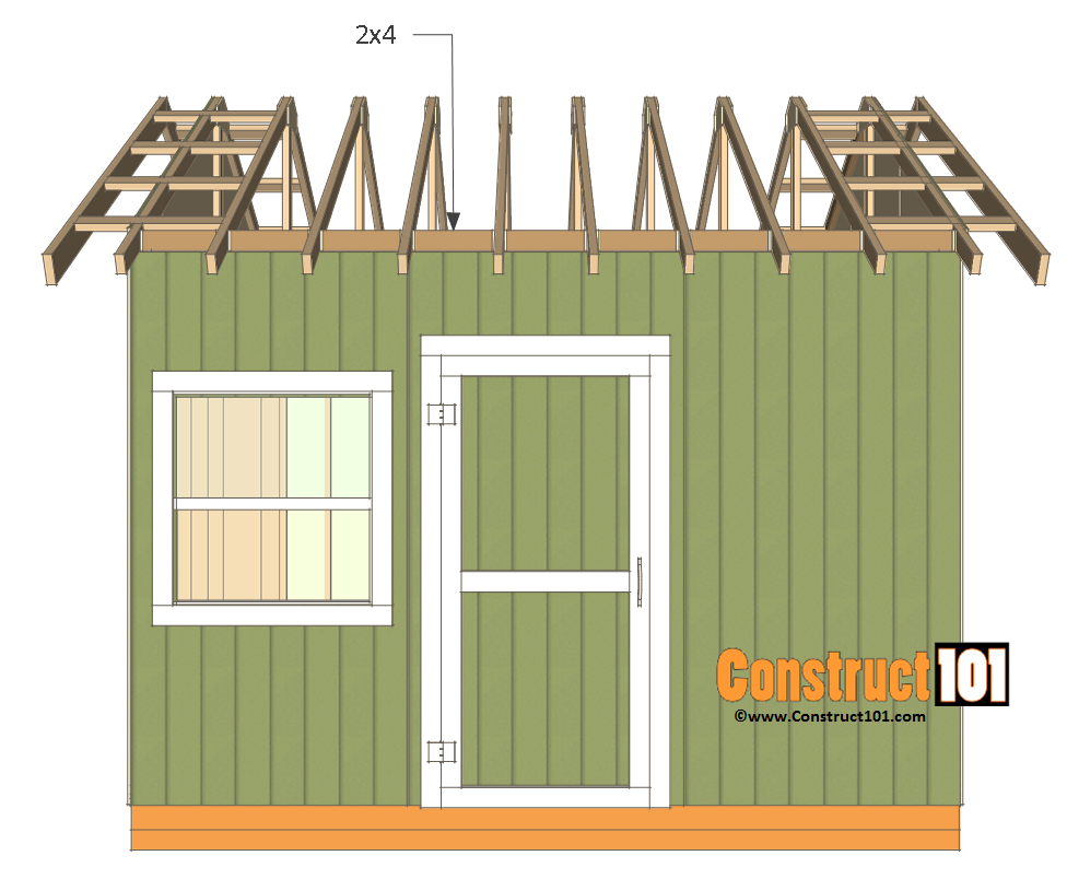 12x12 Shed Plans - Gable Shed - Construct101