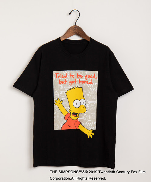 セール The Simpsons ザ シンプソンズ のファッション Wego シンプソンズ別注プリントtシャツ Tシャツ カットソー The