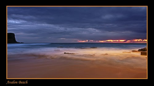 Avalon Beach Sunrise by L Plater.