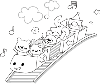 遊園地のイラスト 無料イラスト素材２