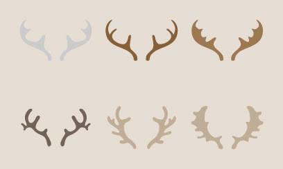 トナカイの角 イラスト素材 Ec Design デザイン