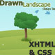 drawn landscape template