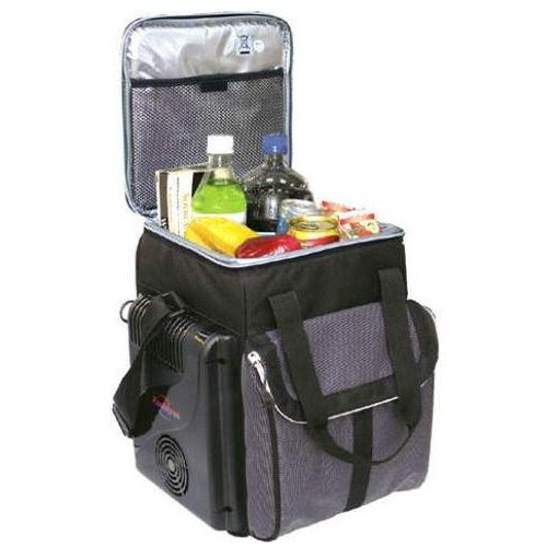 More image Koolatron 14-Quart Soft-Sided Electric Travel Cooler, Dark Grey
