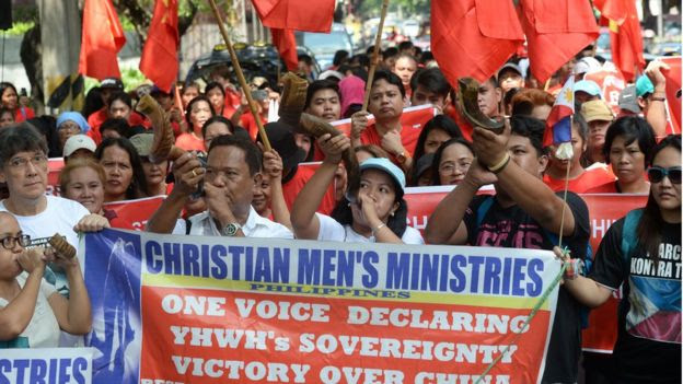Vietnamese protest against China in Manila, Philippines