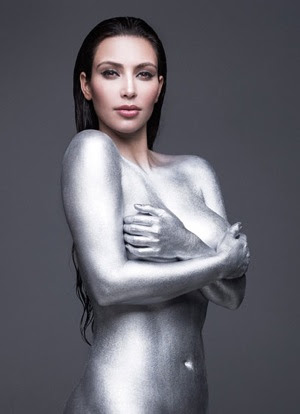 Inside, Kardashian is lensed