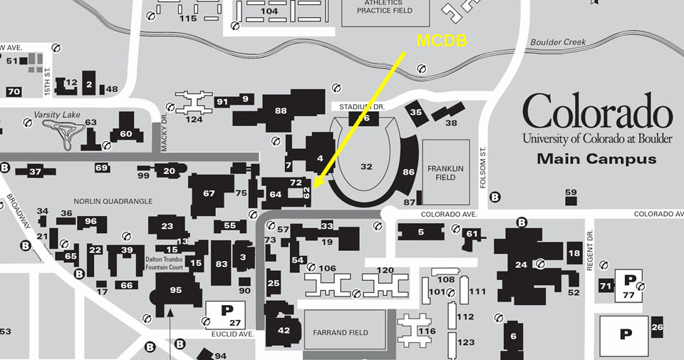campus map cu boulder University Of Colorado At Boulder Campus Map Boulder Co Mappery campus map cu boulder