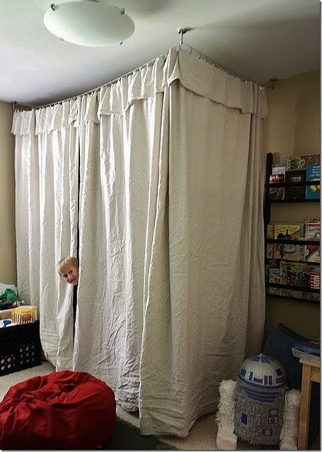 curtains closed around bunk bed | Jack | Pinterest