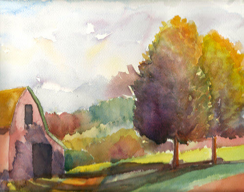 Plein air landscape, Vermont