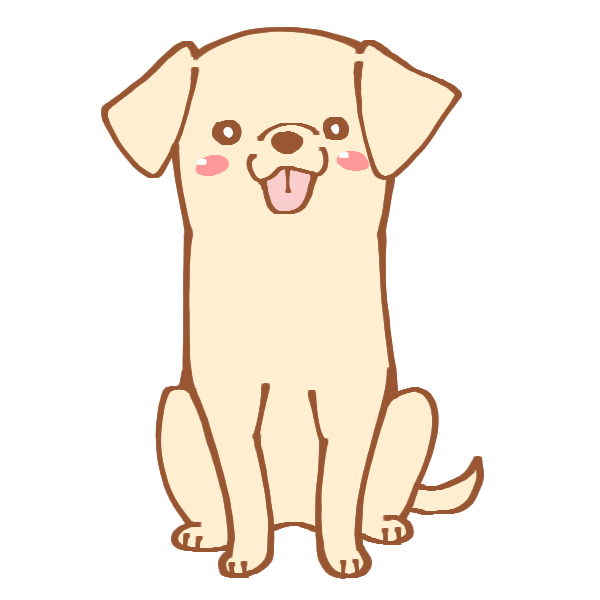 おすわりをする犬のイラスト かわいいフリー素材が無料のイラストレイン