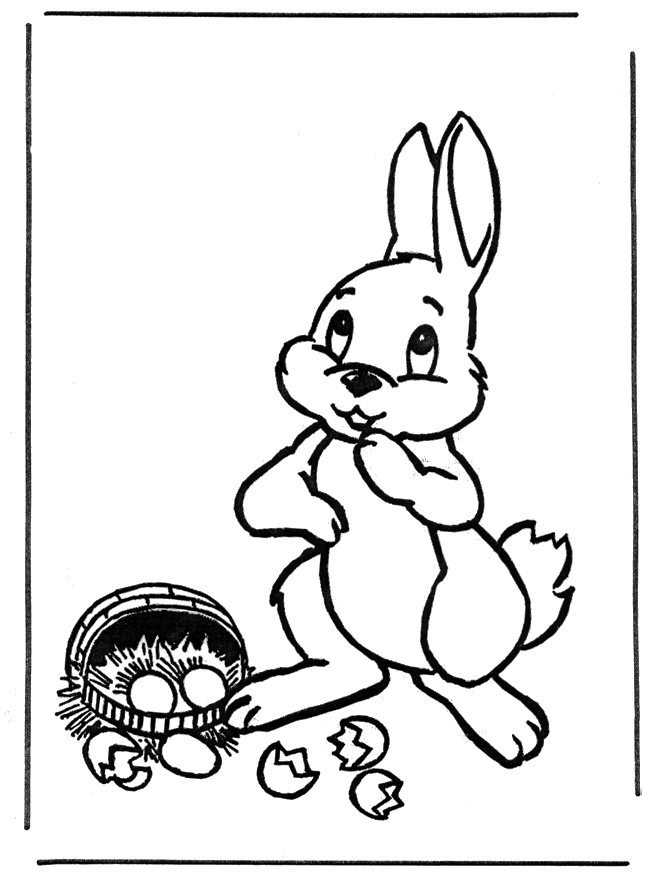 easter bunnies. Easter bunny with eggs