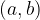 (a,b) (a,b)