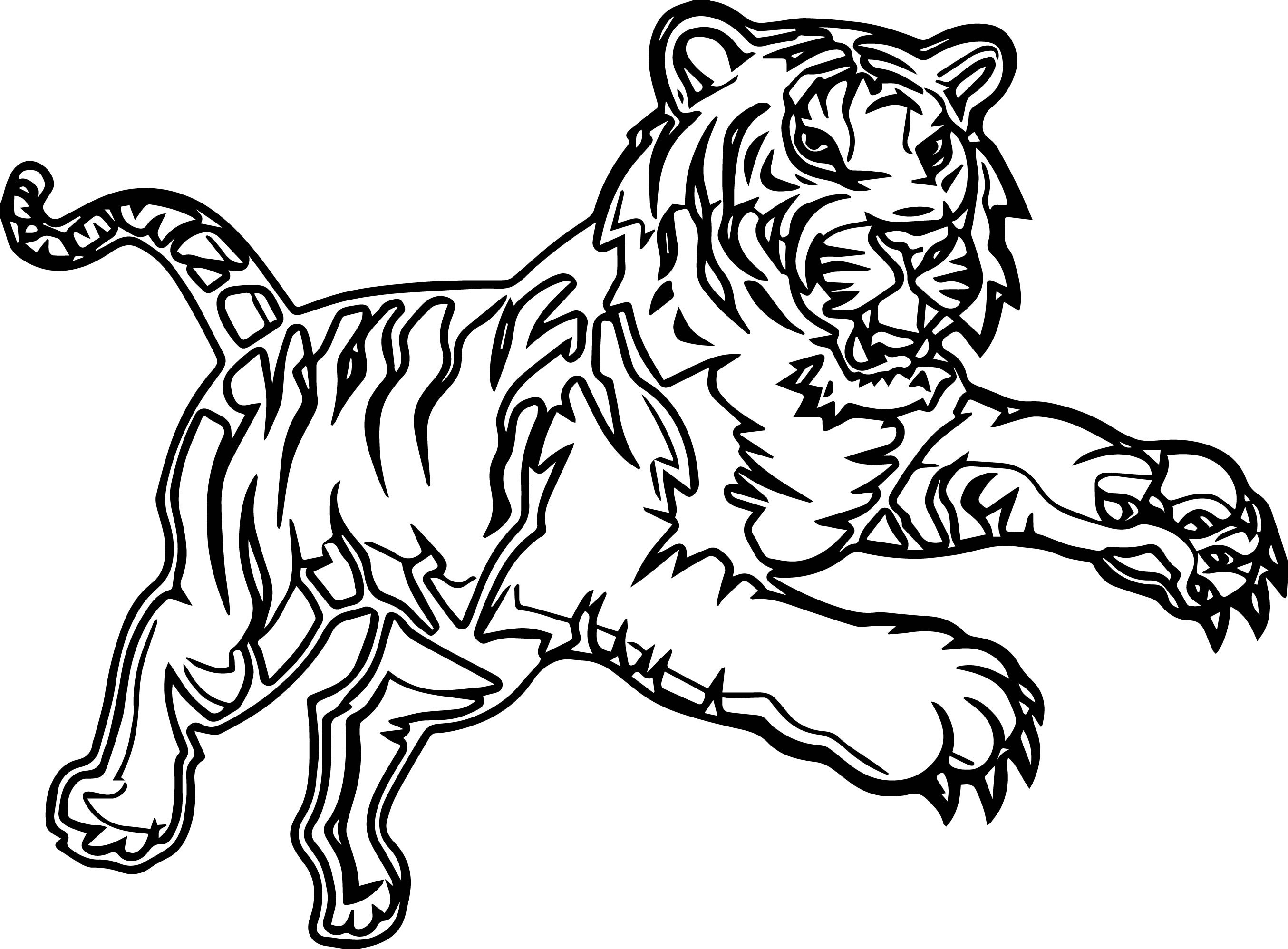 Attack Time Tiger Coloring Page