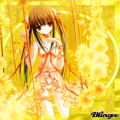 yellow anime girl Picture #127198456 | Blingee.com