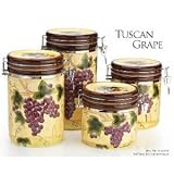 KITCHEN COUNTER TUSCAN GRAPE CANISTER