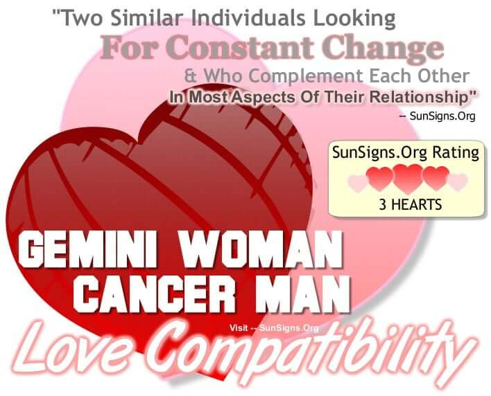Gemini Woman And Cancer Man - A Changing Relationship ...