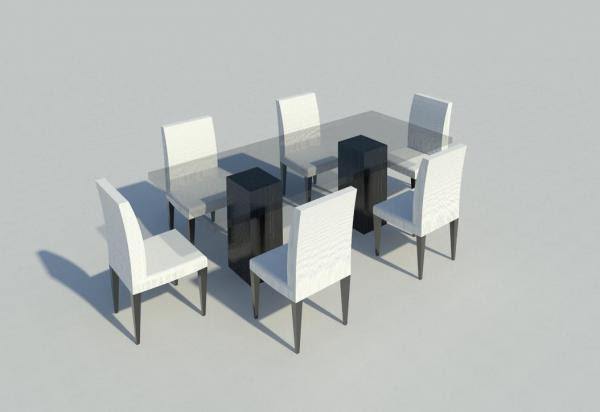RevitCity.com | Object | Dinning Room Table and Chairs