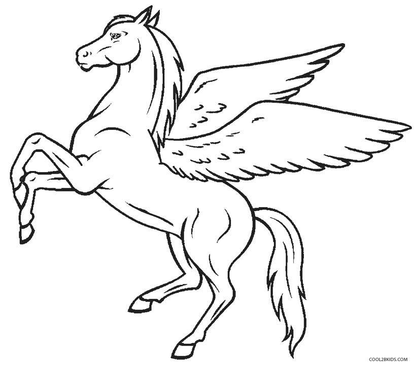 Pegasus Coloring Pages - Kidsuki