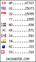 visitors by country counter
