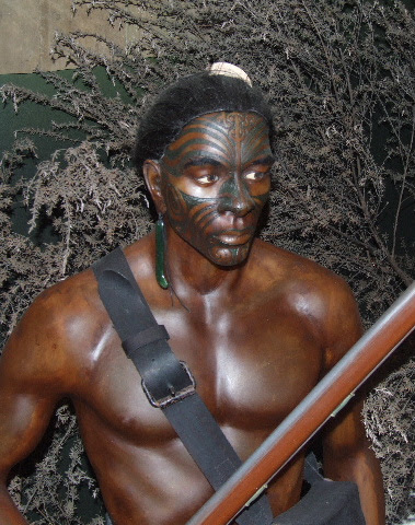 Maori Warrior #4. This fellow with tattos on his face, another warrior, 