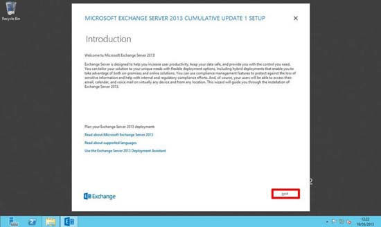 Exchange 2013 Welcome