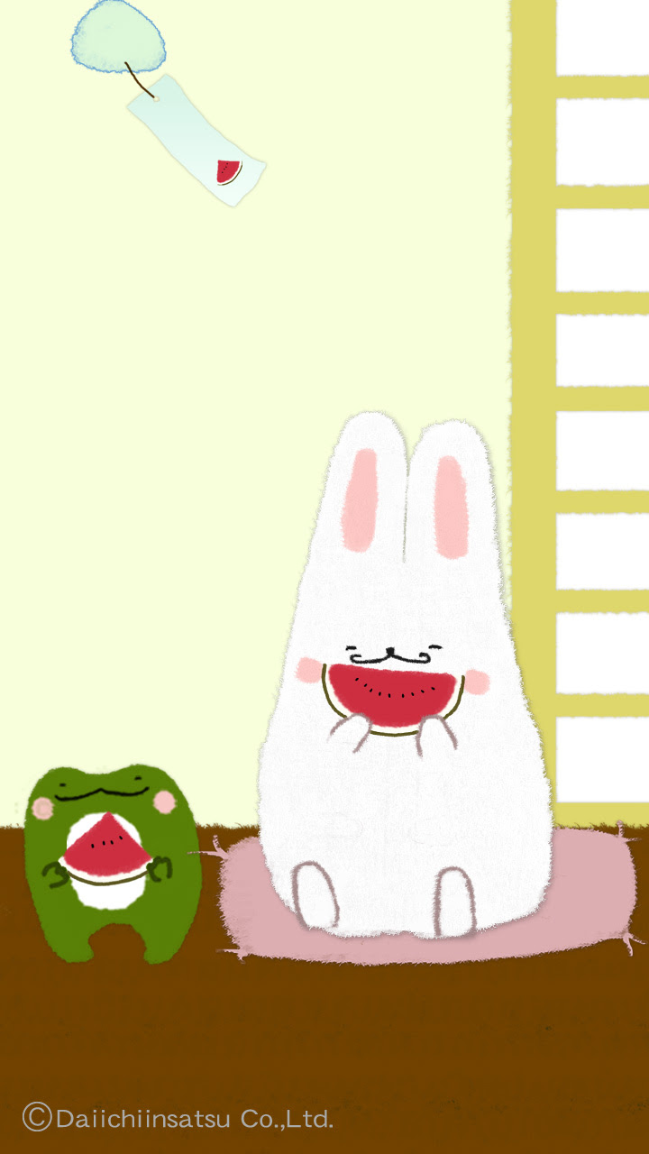 うさぎもさん壁紙 スマホ版 めぞん岡島 第一印刷